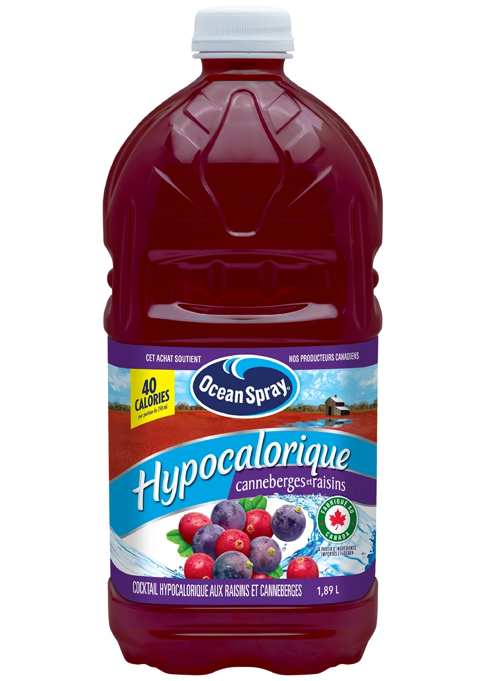Cocktail aux canneberges et raisins - Hypocalorique 1,89L