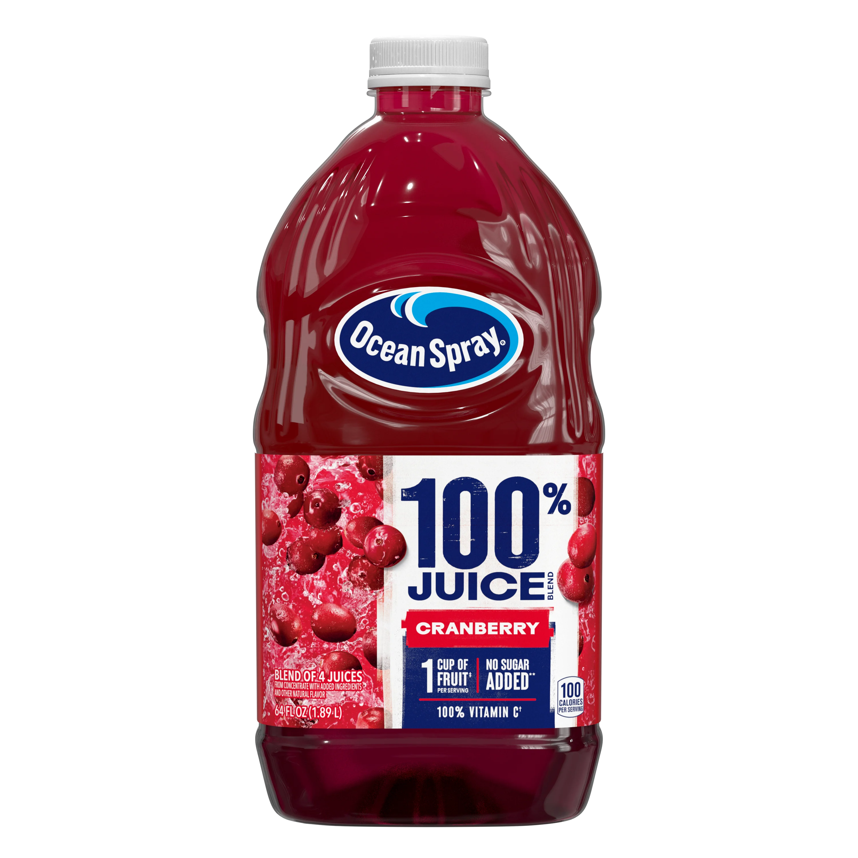 100% Juice Blend - Cranberry front image.