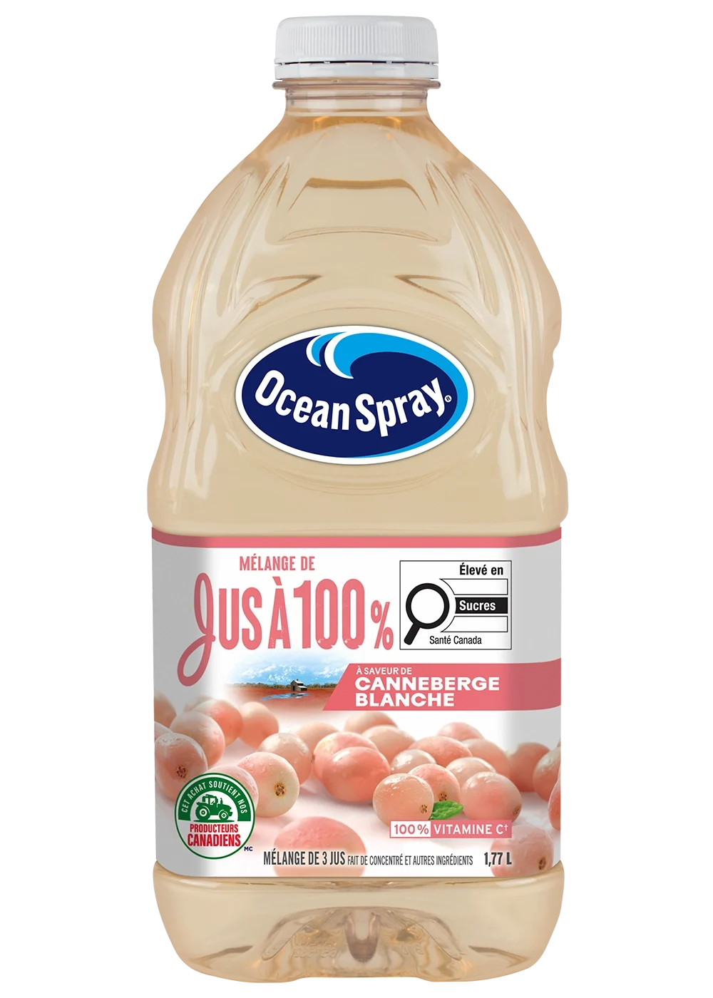 Mélange de jus à 100 % - Canneberge blanche 1,77L
