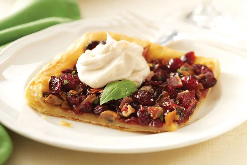 Caramelized Cranberry-Mushroom Galette