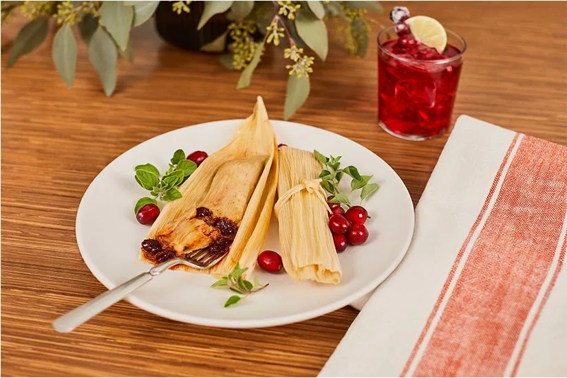 Ocean Spray® Recipes: Cranberry Red Chile Pork Tamales | Spicy Pork Dish