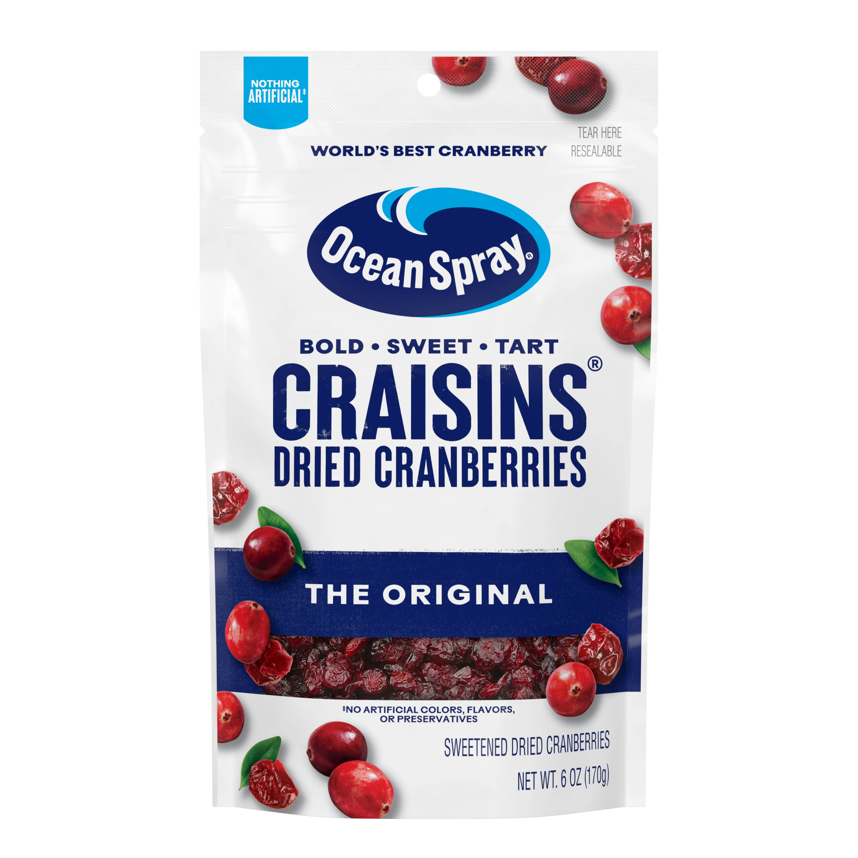 Craisins® Original Dried Cranberries front image. - 6 oz
