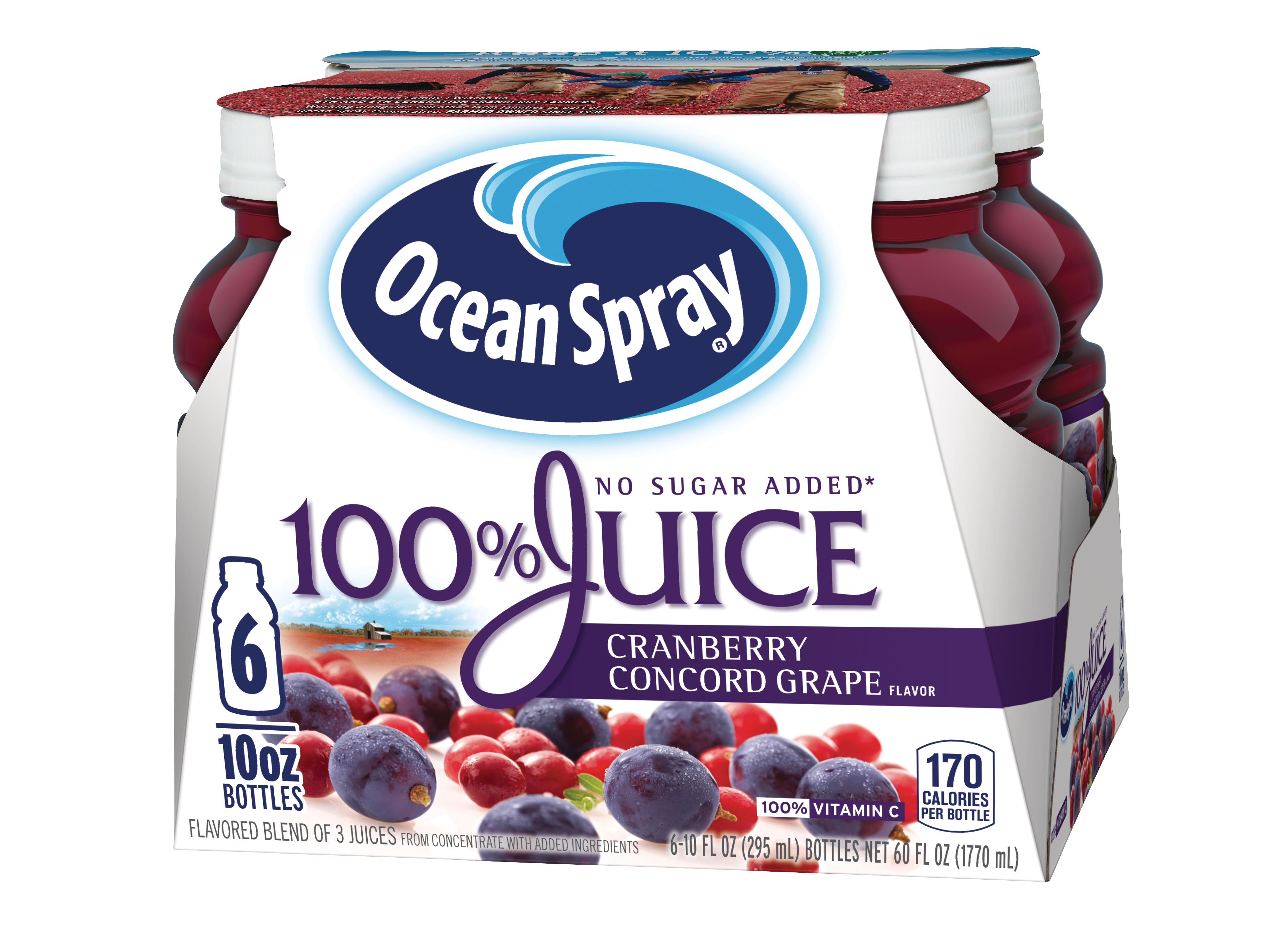Ocean Spray® 100% Juice Blend: Healthy Cranberry Concord Grape Juice