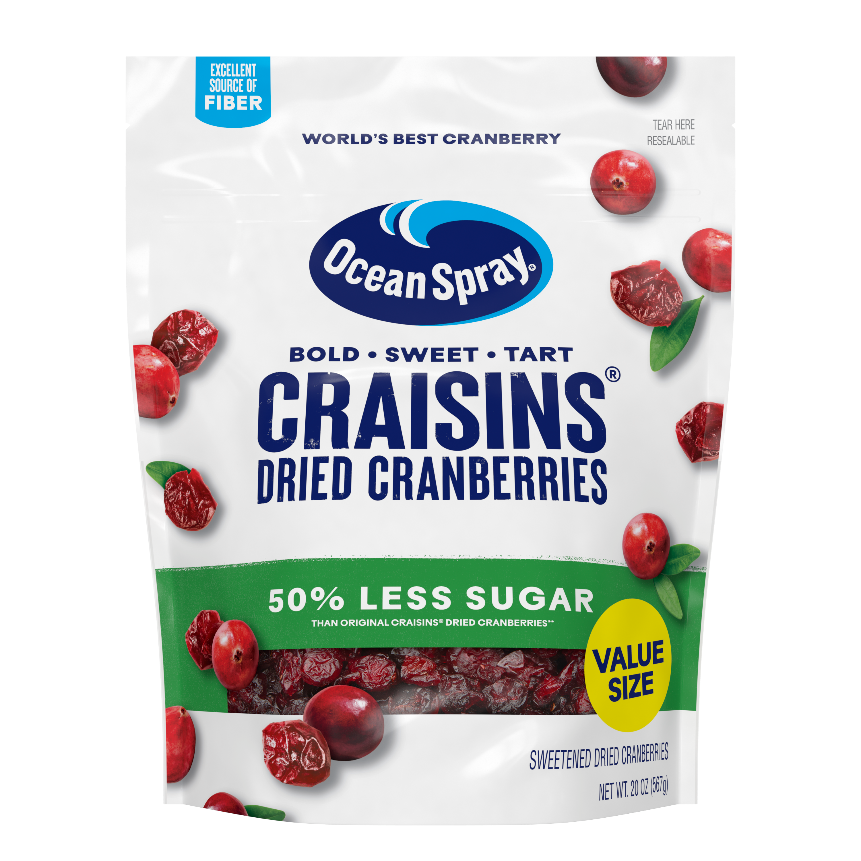 Ocean Spray® Craisins® 50% Less Sugar Dried Cranberries