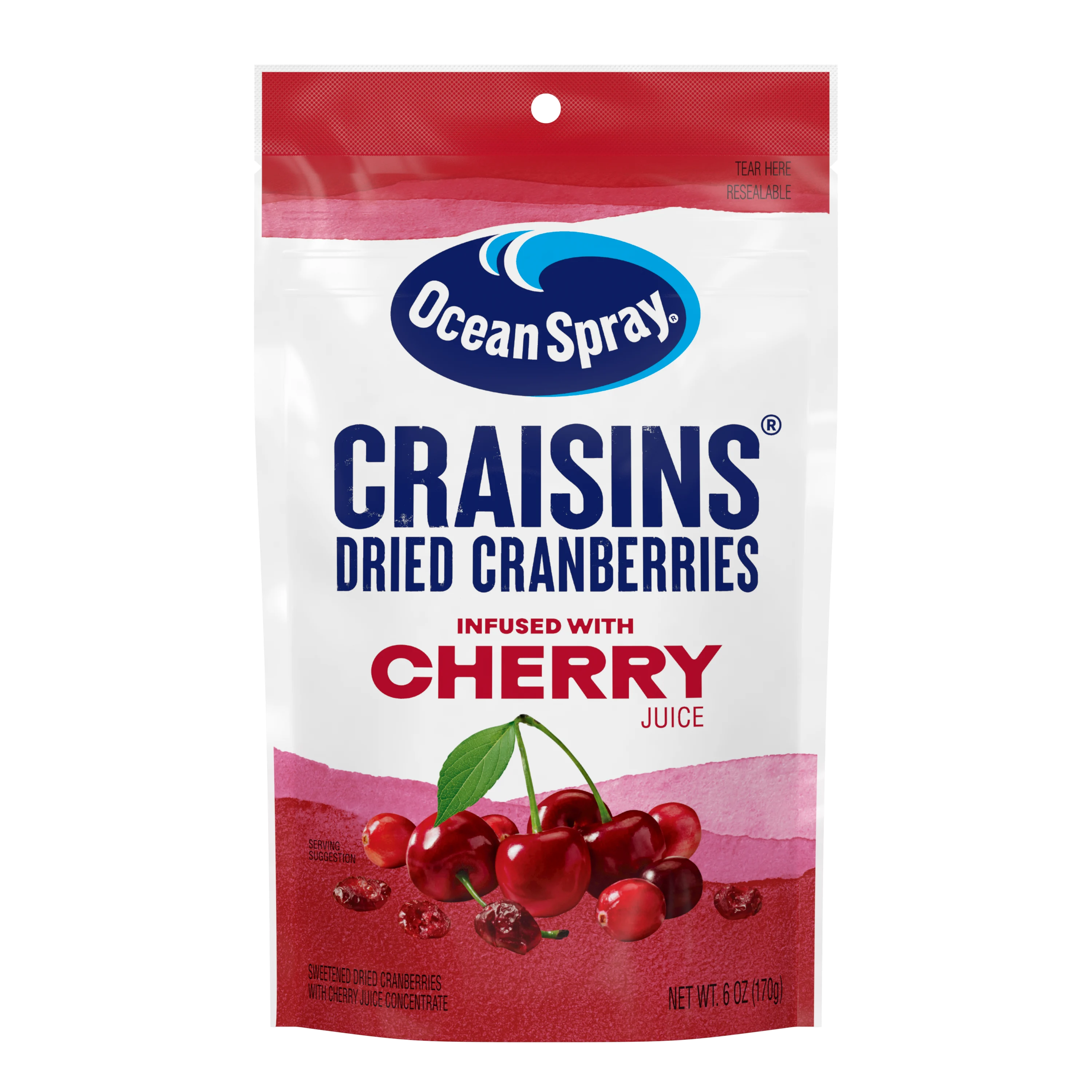 Craisins® Dried Cranberries Cherry Juice Infused front image.