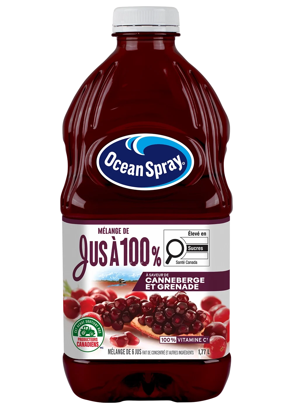 Mélange de jus à 100 % - Canneberge et grenade 1,77 L