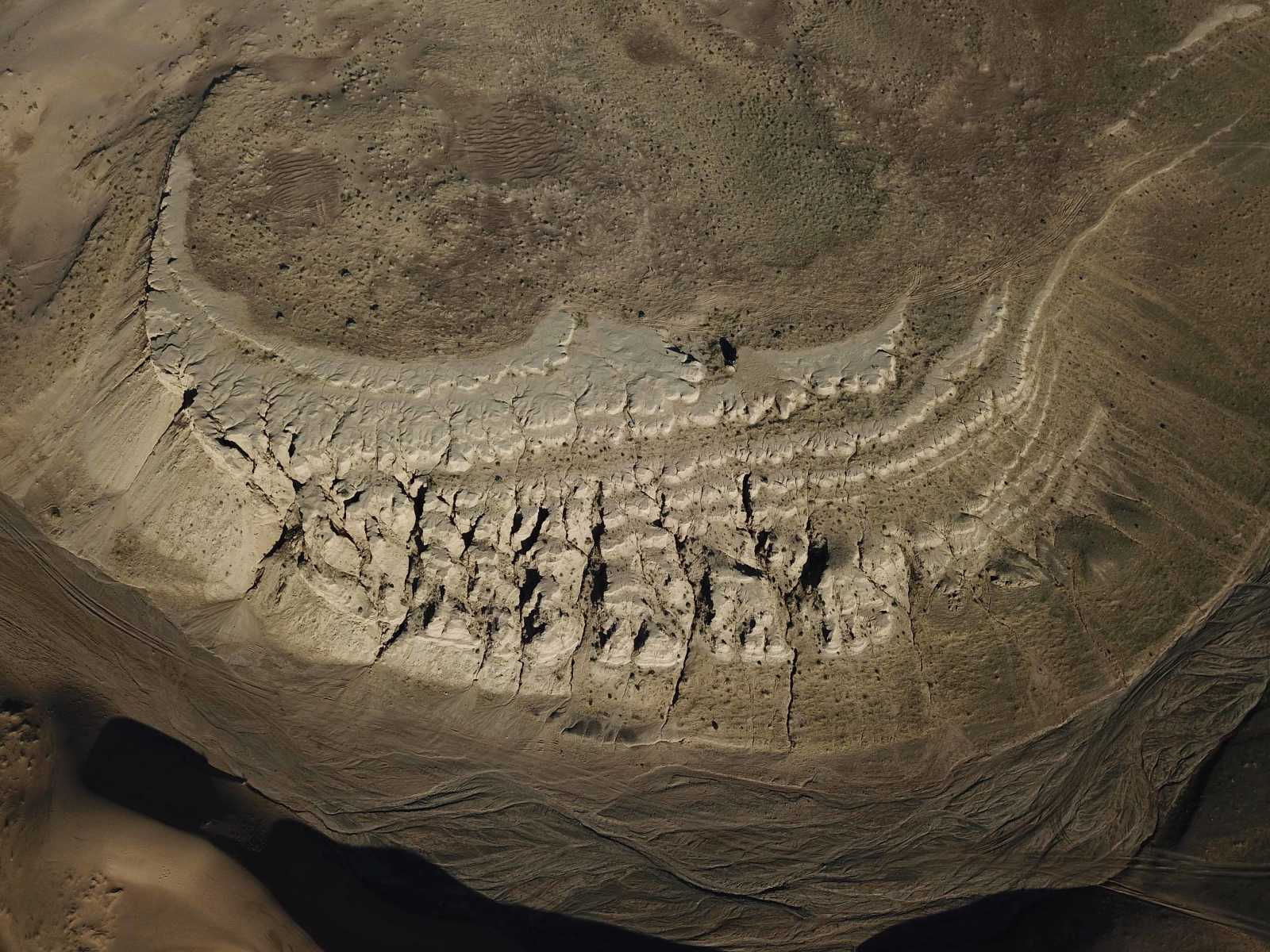 Drone view of a rock formations