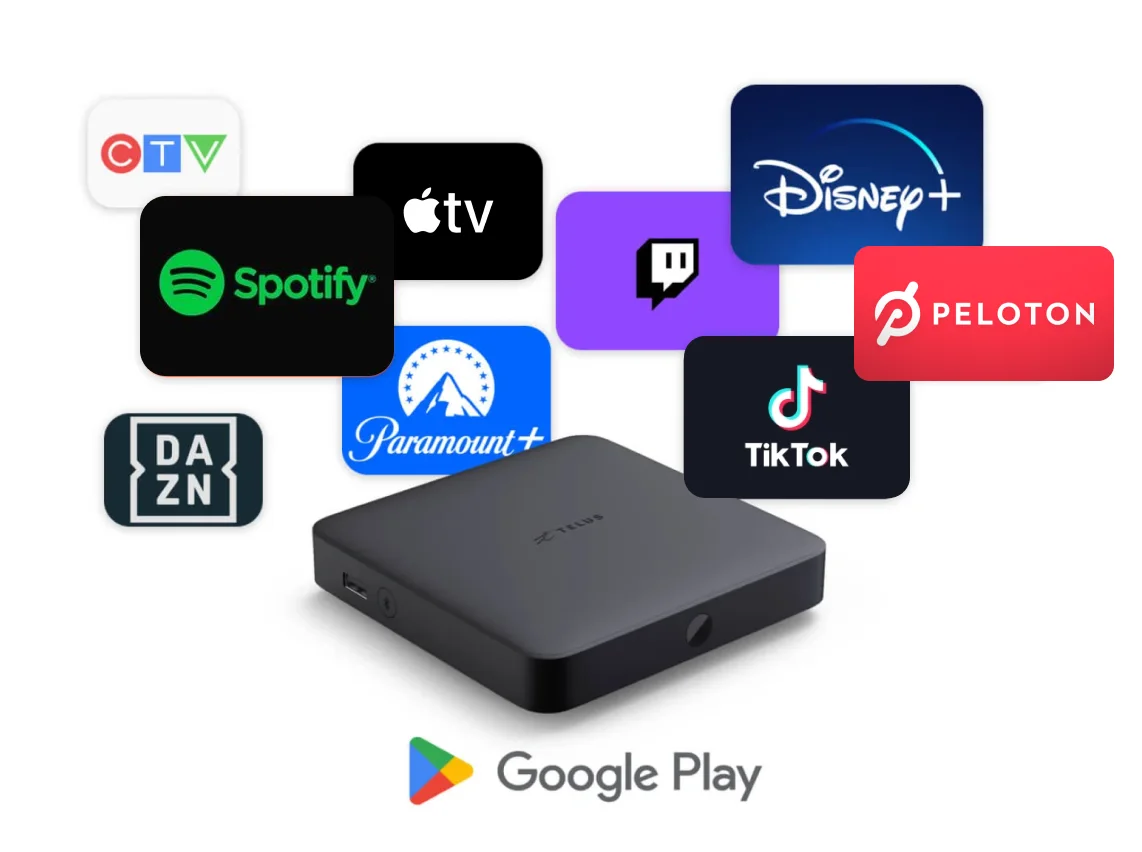 Access a world of apps easily through the new TELUS TV digital box using the Google Play Store.