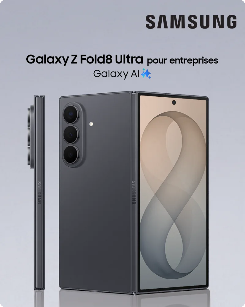 Face avant et arrière du téléphone Galaxy Z Fold8 Ultra.
