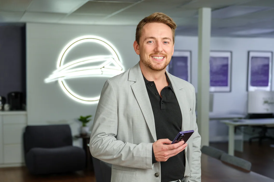 Portrait of Keenan, owner of Longhouse