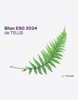 La couverture du Bilan ESG 2023 de TELUS