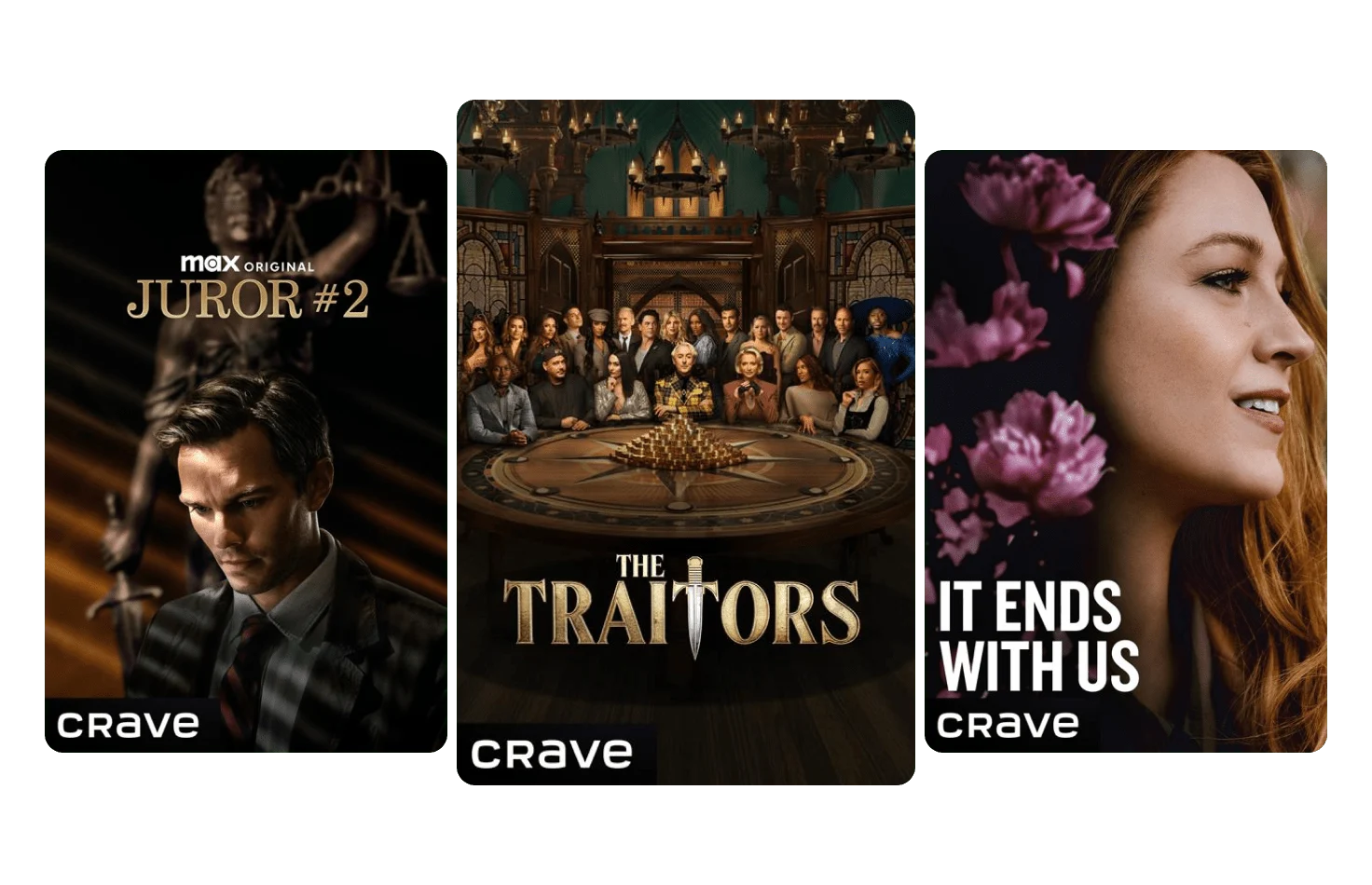 A small selection of the many hit Crave shows available to Crave subscribers