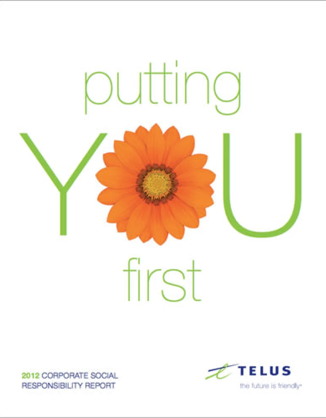 The cover of the 2012 TELUS Sustainability Report