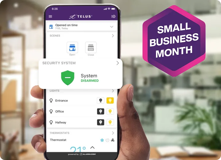 A man getting a security alert on his phone.