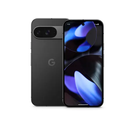 Vues avant et arrière du Google Pixel 9. Une concarde indique « Offres du Vendredi Fou ».