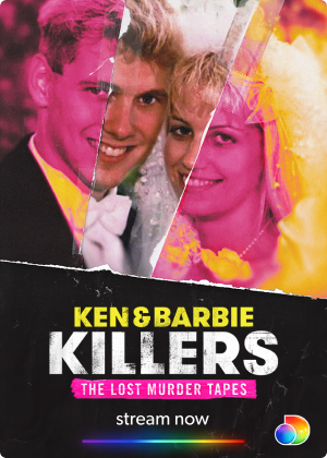 An image promoting Ken and Barbie Killers: The Lost Murder Tapes, a popular documentary series.