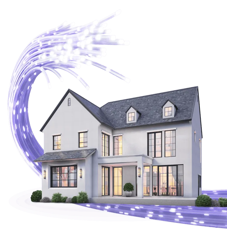 A large home connected to TELUS PureFibre Internet.