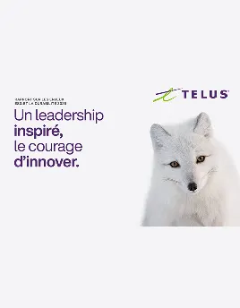 La couverture du Rapport sur les enjeux ESG et la durabilité 2023 de TELUS