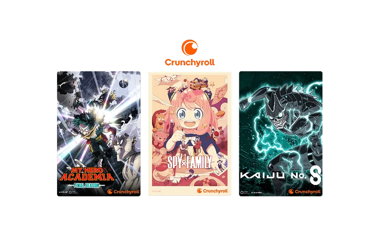 Images from popular Crunchroll shows
