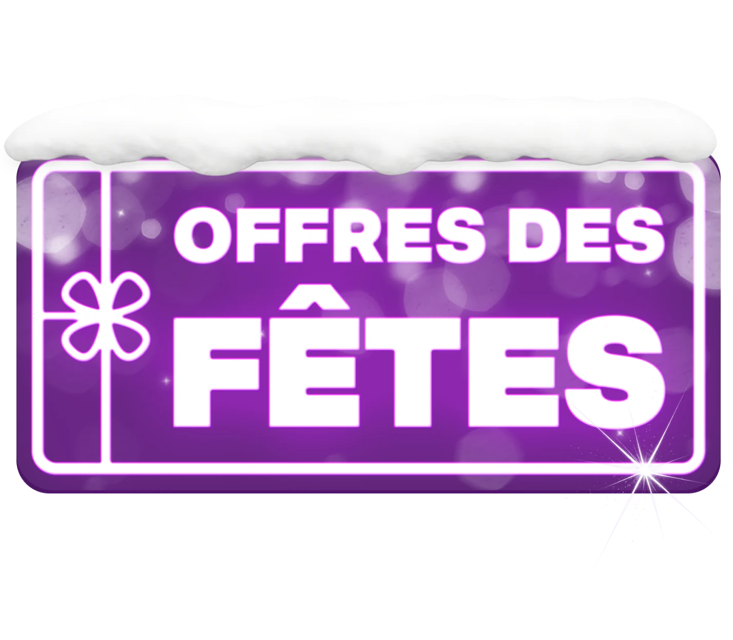 Pastille indiquant « Offres des Fetes ».