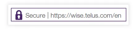 An image showing a URL bar with a lock and a URL that starts with "https" 