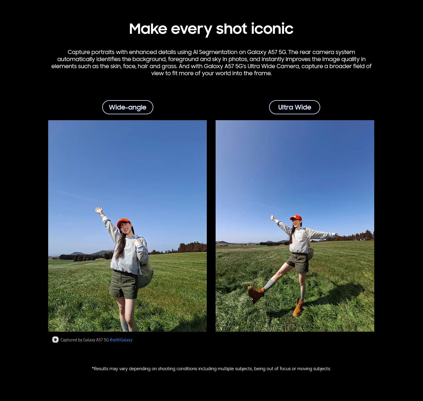 Two photos of a girl in a field. The portraits have been captured with enhanced details using AI Segmentation.