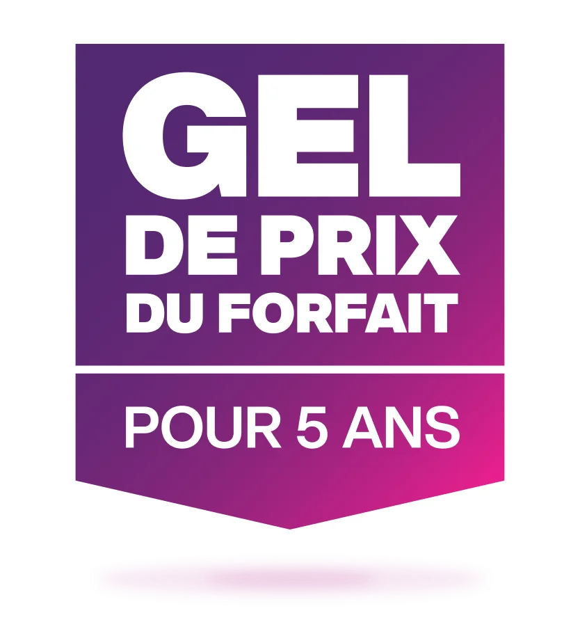 Gel de prix du forfait pour 5 ans.