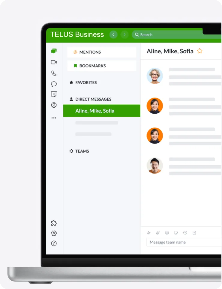 Unify team and client conversations in one inbox