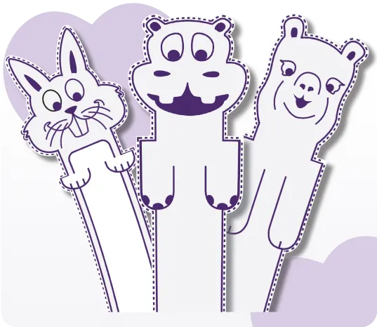 Three critter bookmarks