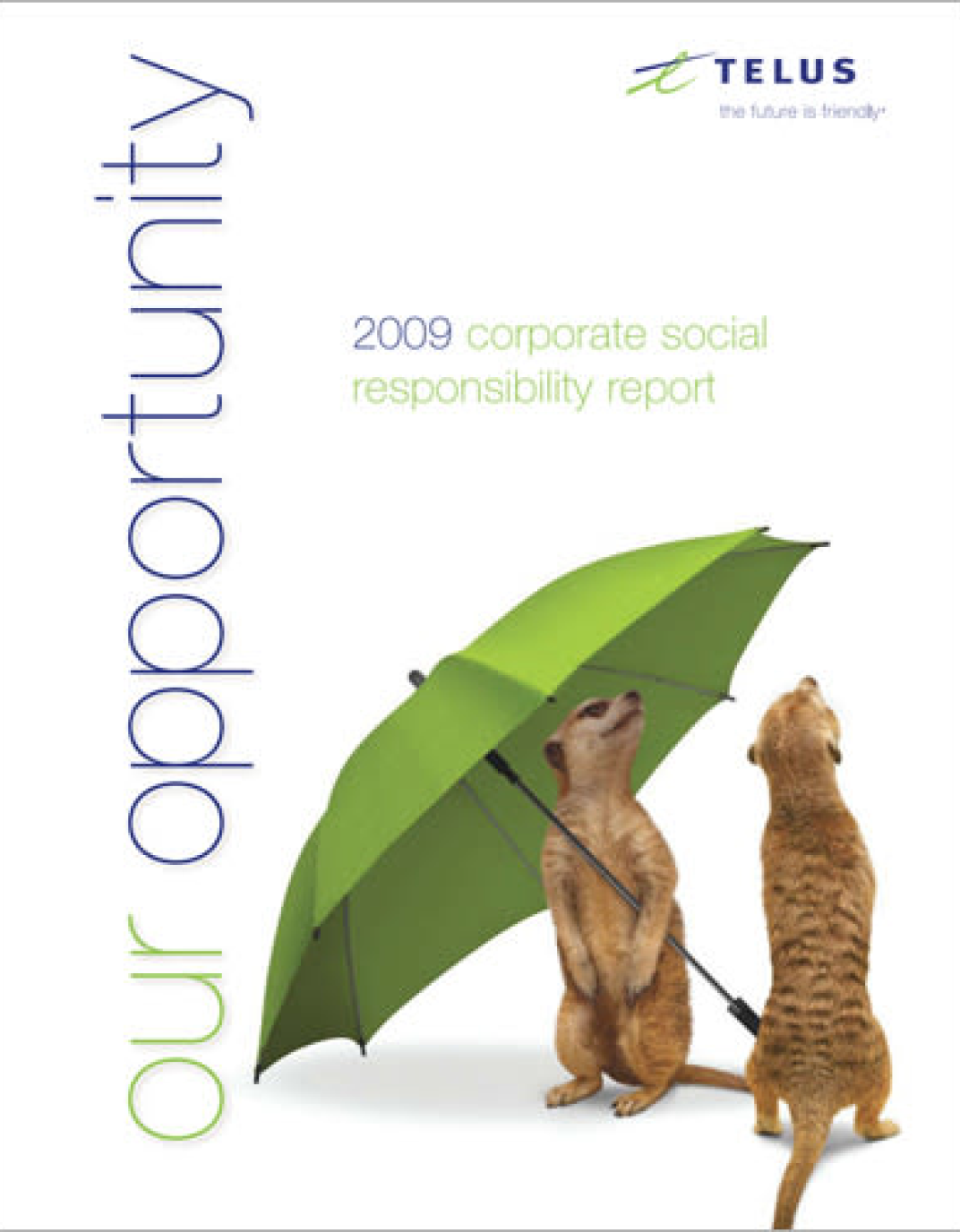 The cover of the 2009 TELUS Sustainability Report