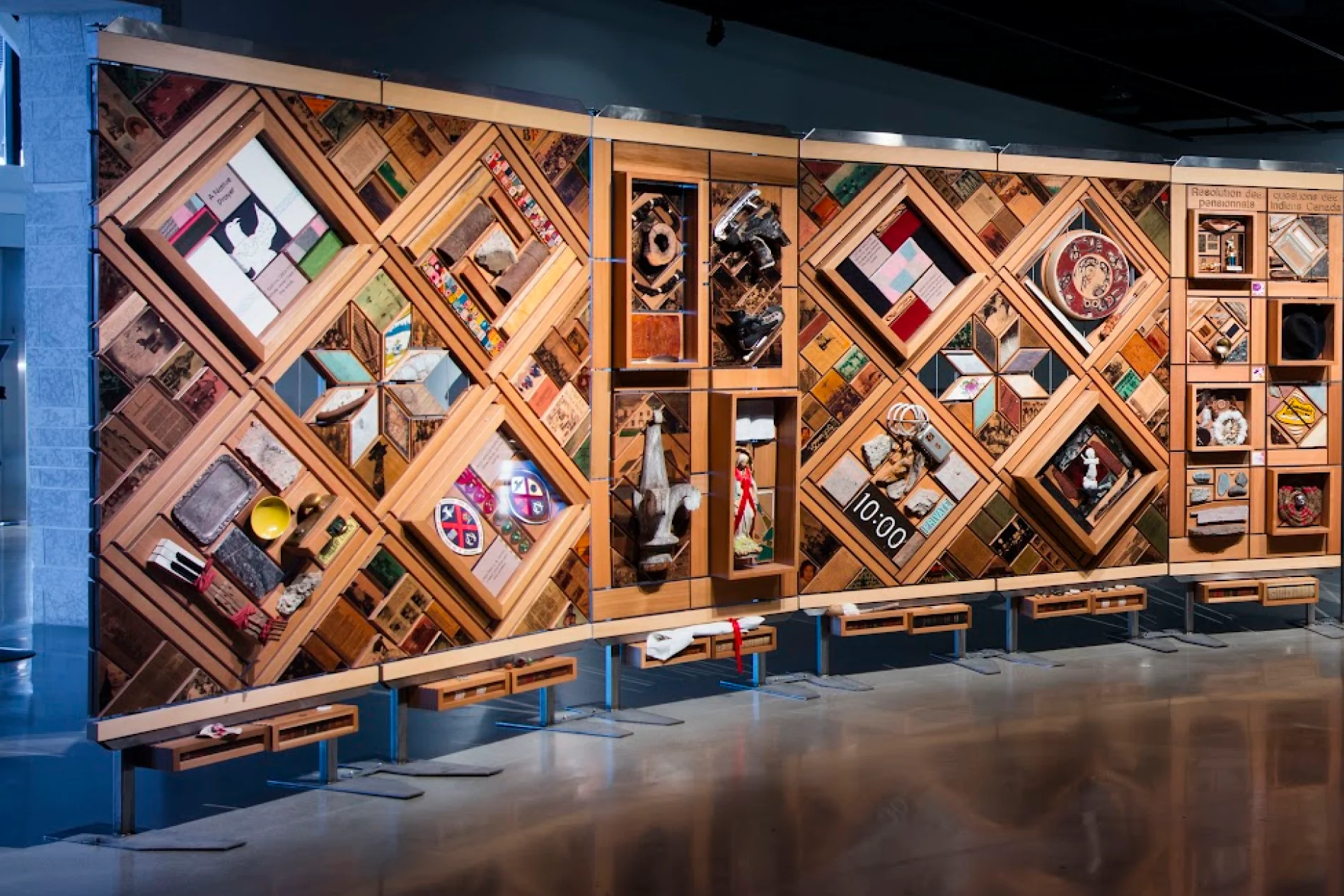 An image of Digital Witness Blanket shown at Museum.