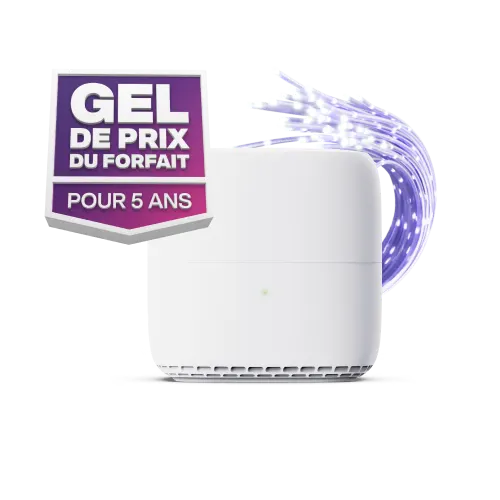 A TELUS modem next to the 5-Year Plan Price Lock badge.