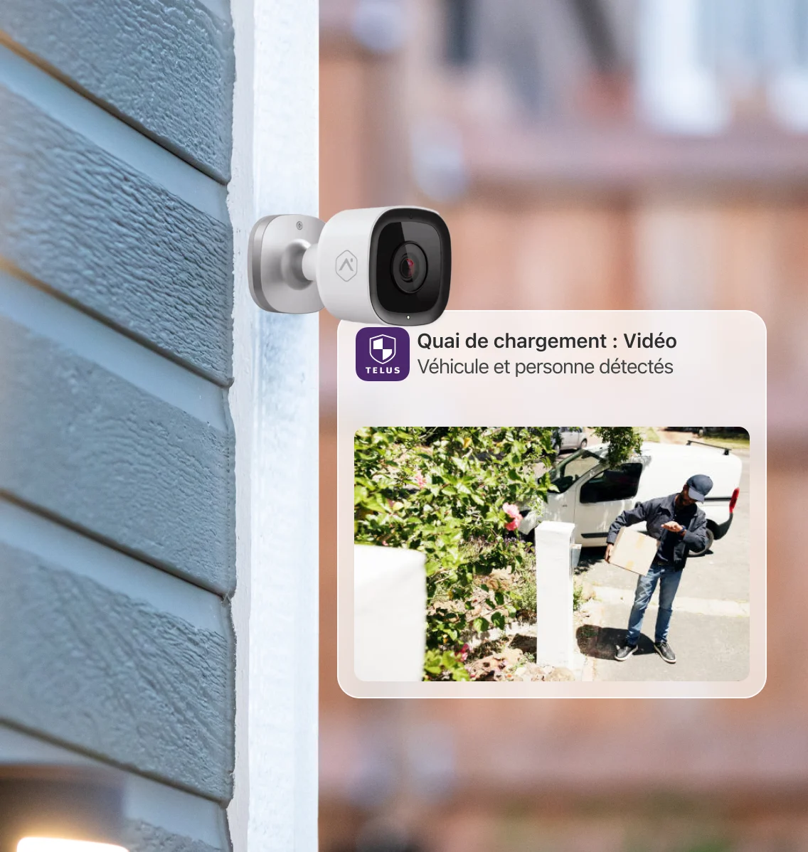 une caméra extérieure avec notification de mouvement à l'extérieur