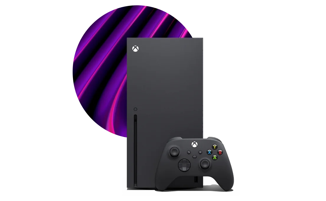 An XBox series X and a game controller.