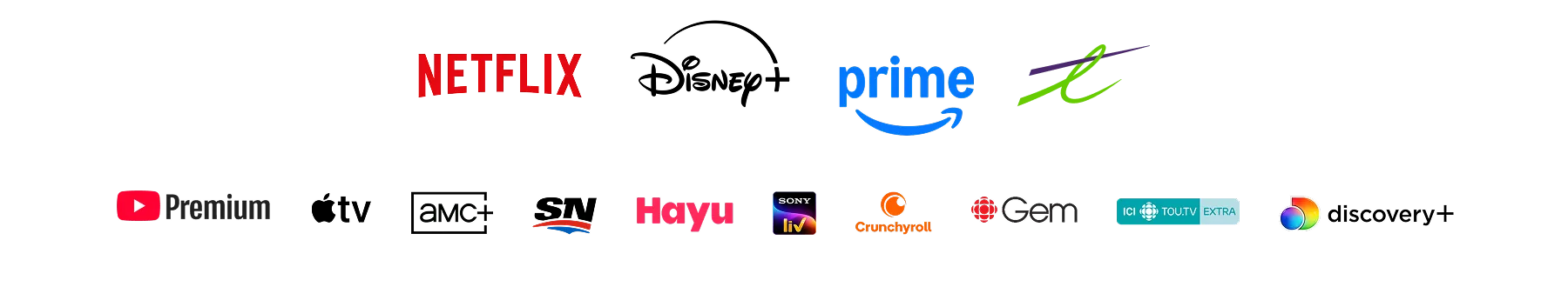 Stream+ Network Logos