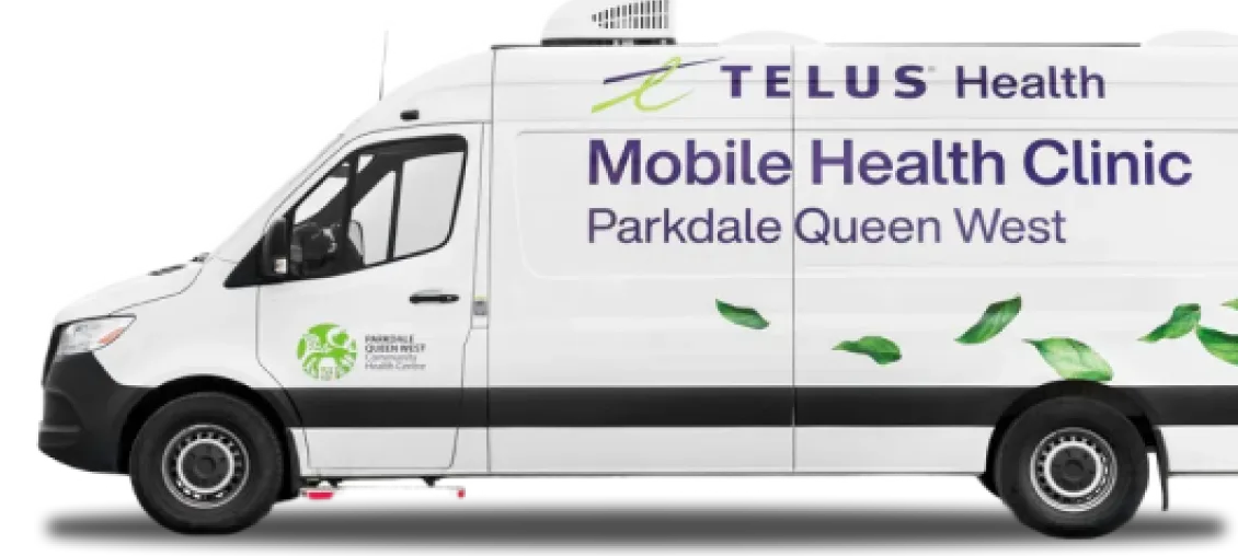 A TELUS Mobile Health Clinic vehicle