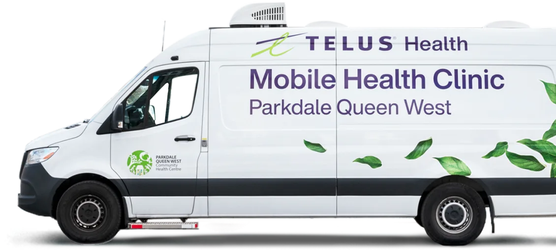 A TELUS Mobile Health Clinic vehicle