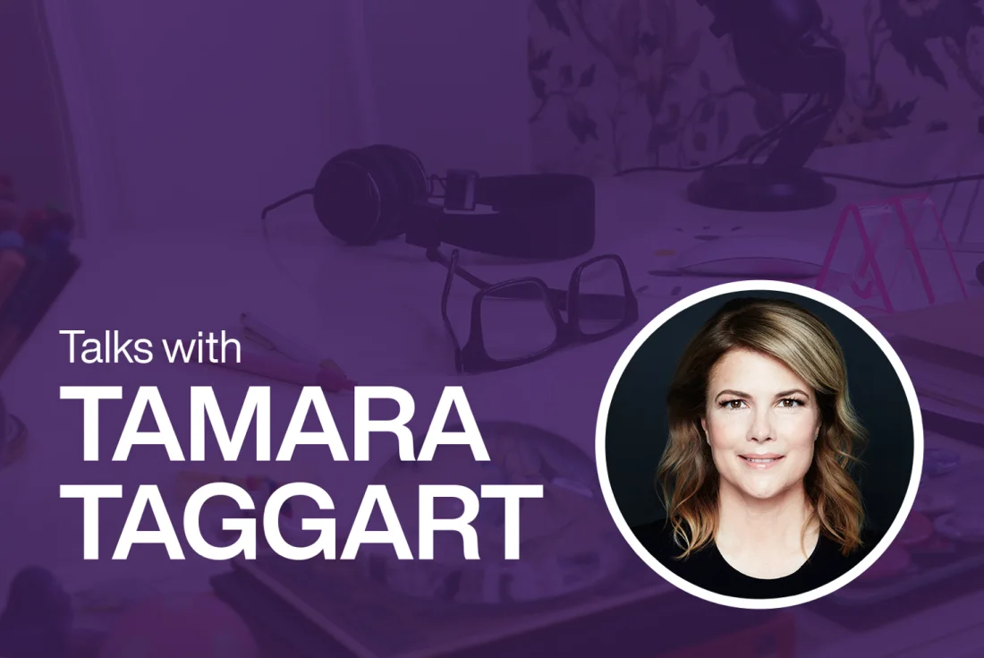The TELUS Talks with Tamara Taggart podcast logo.