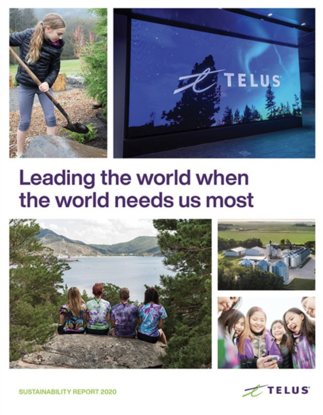 The cover of the 2020 TELUS Sustainability Report 