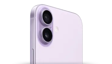 Front and back view of iPhone 17 in Lavender.