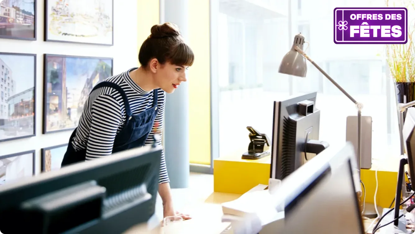 Avantages Entreprise pour vous et votre entreprise. Pastille indiquant « Offres des Fetes ».