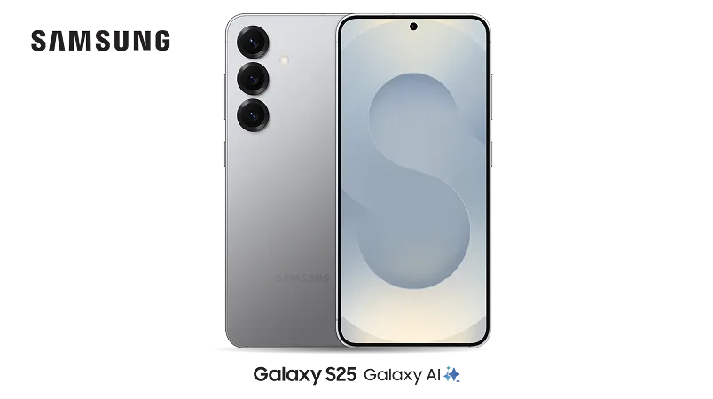 Vue avant et arrière du Samsung Galaxy S25.