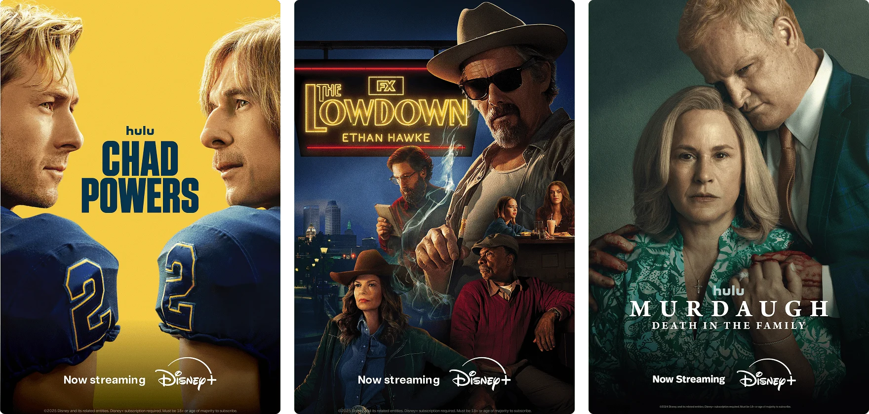Features Chad Powers, The Lowdown and Murdaugh available for streaming on Disney+ and Hulu with TELUS.