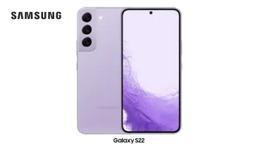 Front and back view of Samsung S22