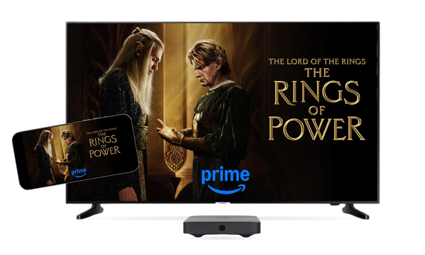  Poster on TV for The Rings of Power