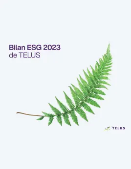 La couverture du Bilan ESG 2023 de TELUS
