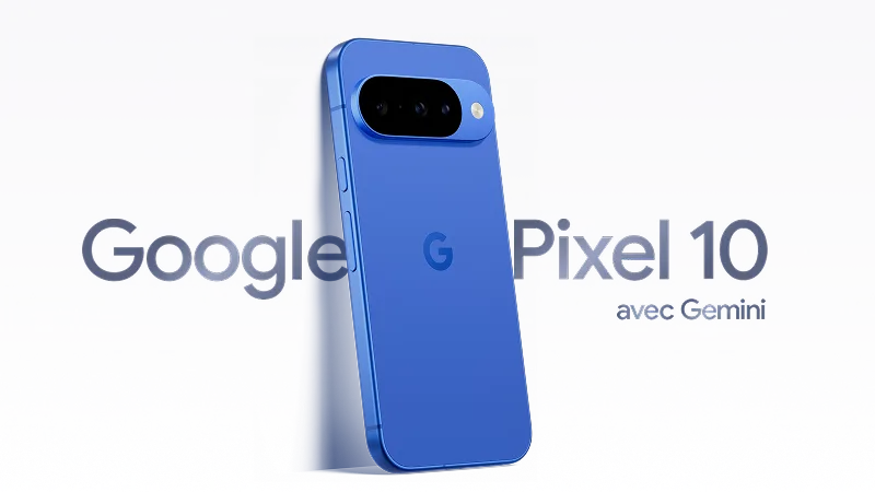 Vues avant d'un Google Pixel 10.