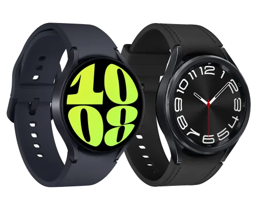 Samsung Galaxy Watch6 and Watch6 Classic smartwatches. 