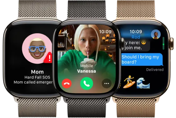 Screenfaces showing the versatility of Apple Watch with GPS and Cellular service from TELUS