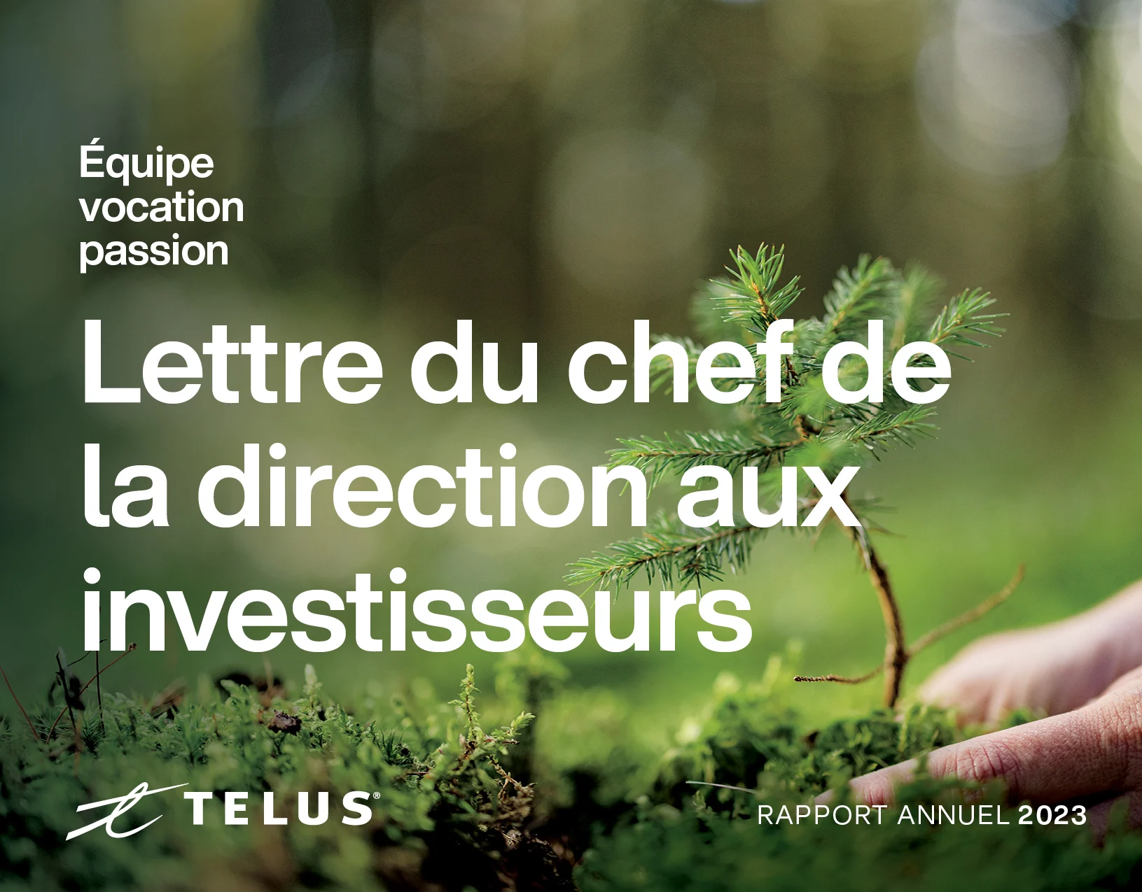 Lettre du chef de la direction aux investisseurs